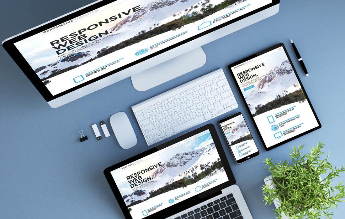Business website on a modern device