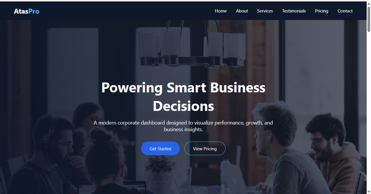 Business Dashboard Web App